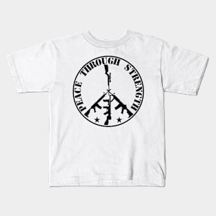 Peace Through Strength Kids T-Shirt